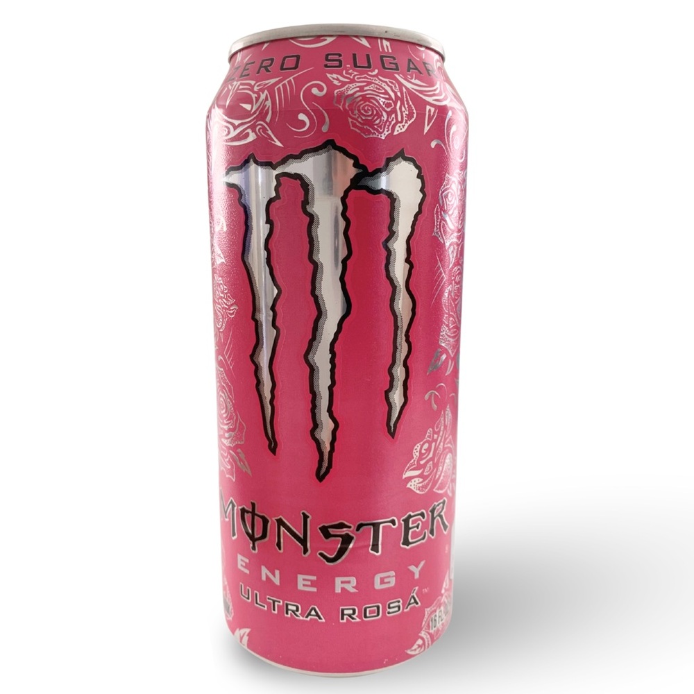 Monster Energy Ultra Rosa DISCONTINUED Sugar Free Energy Drink, (1) One 16 Oz